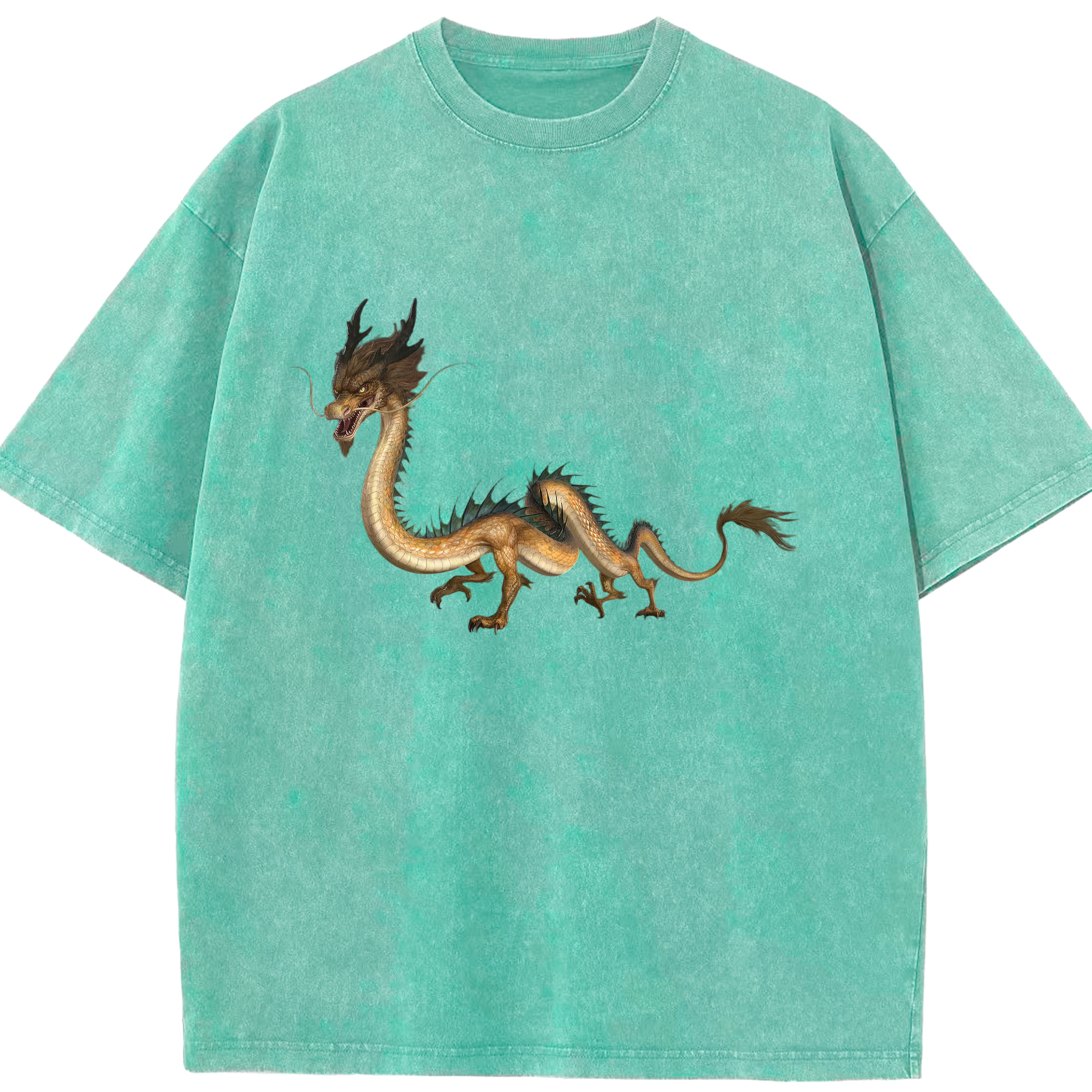 （画像用） Ne Zha 2 ナタ 魔童の大暴れ 綿100% ヴィンテージ風 半袖Tシャツ（フロントプリント）